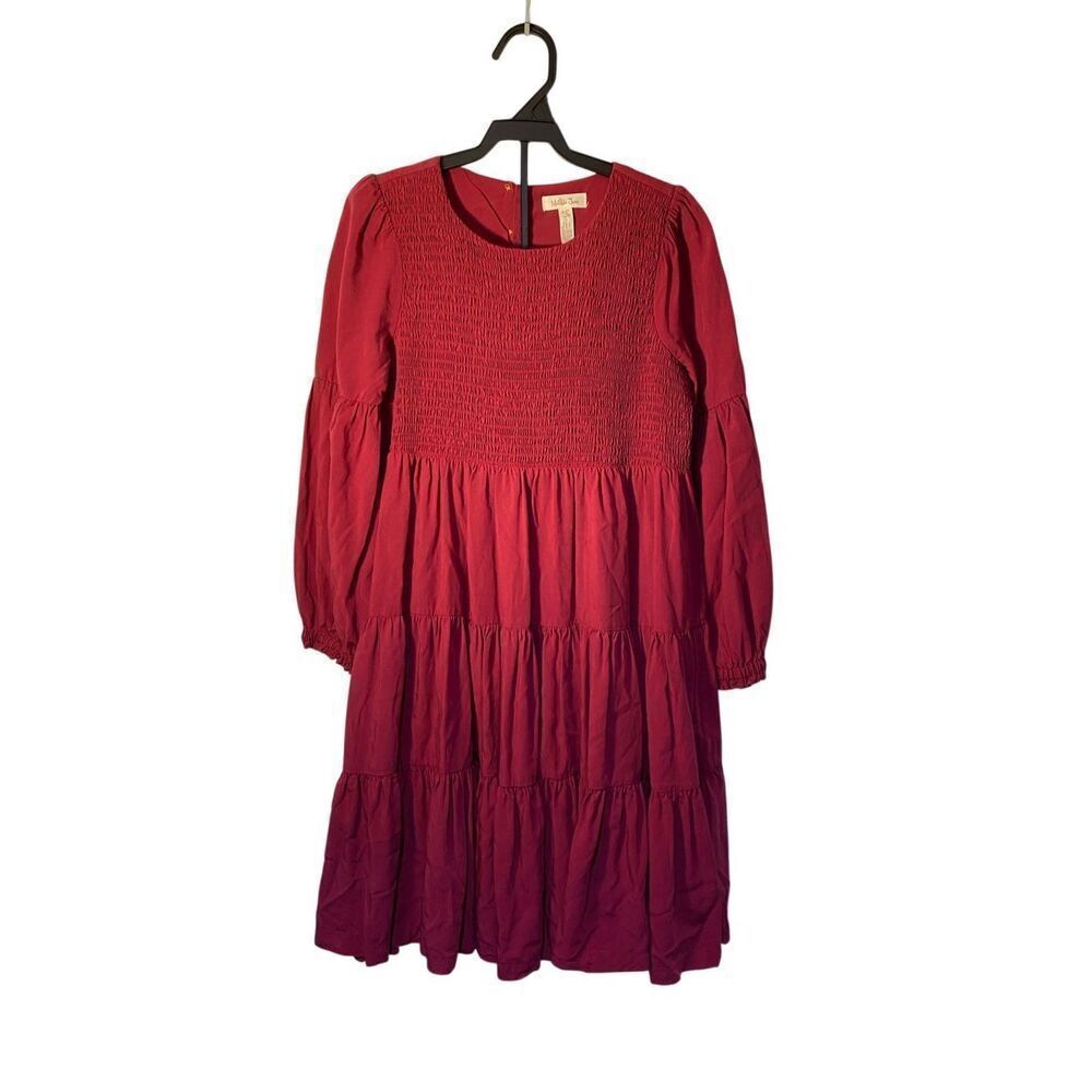 Matilda Jane girls amaranthos tiered burgundy dress 10